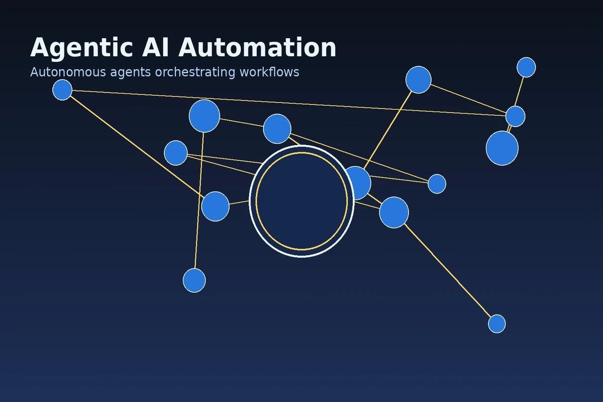 Agentic AI coordinating enterprise automation workflows across departments
