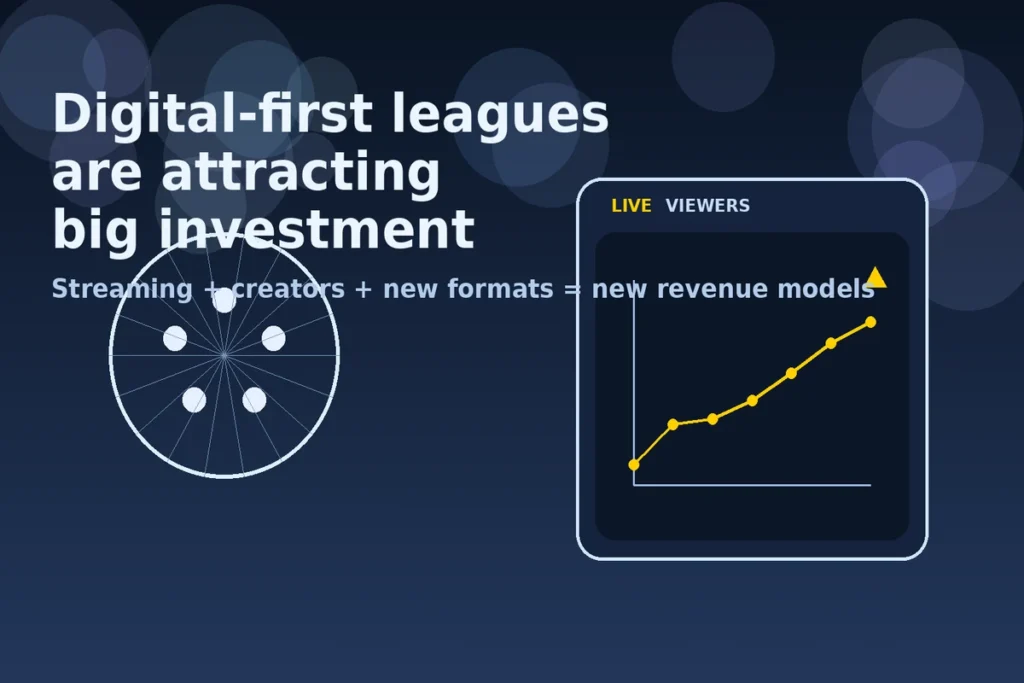 Digital-first soccer league investment trend with streaming-first fan engagement and growth chart