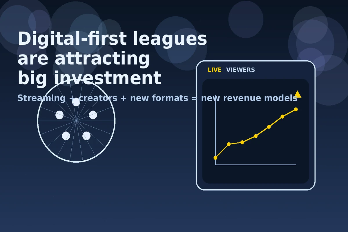 Digital-first soccer league investment trend with streaming-first fan engagement and growth chart